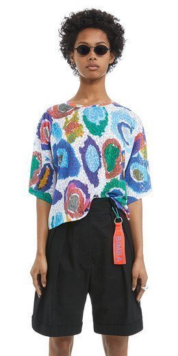 rebajas-bimba-y-lola-camiseta-devore-print-blanca